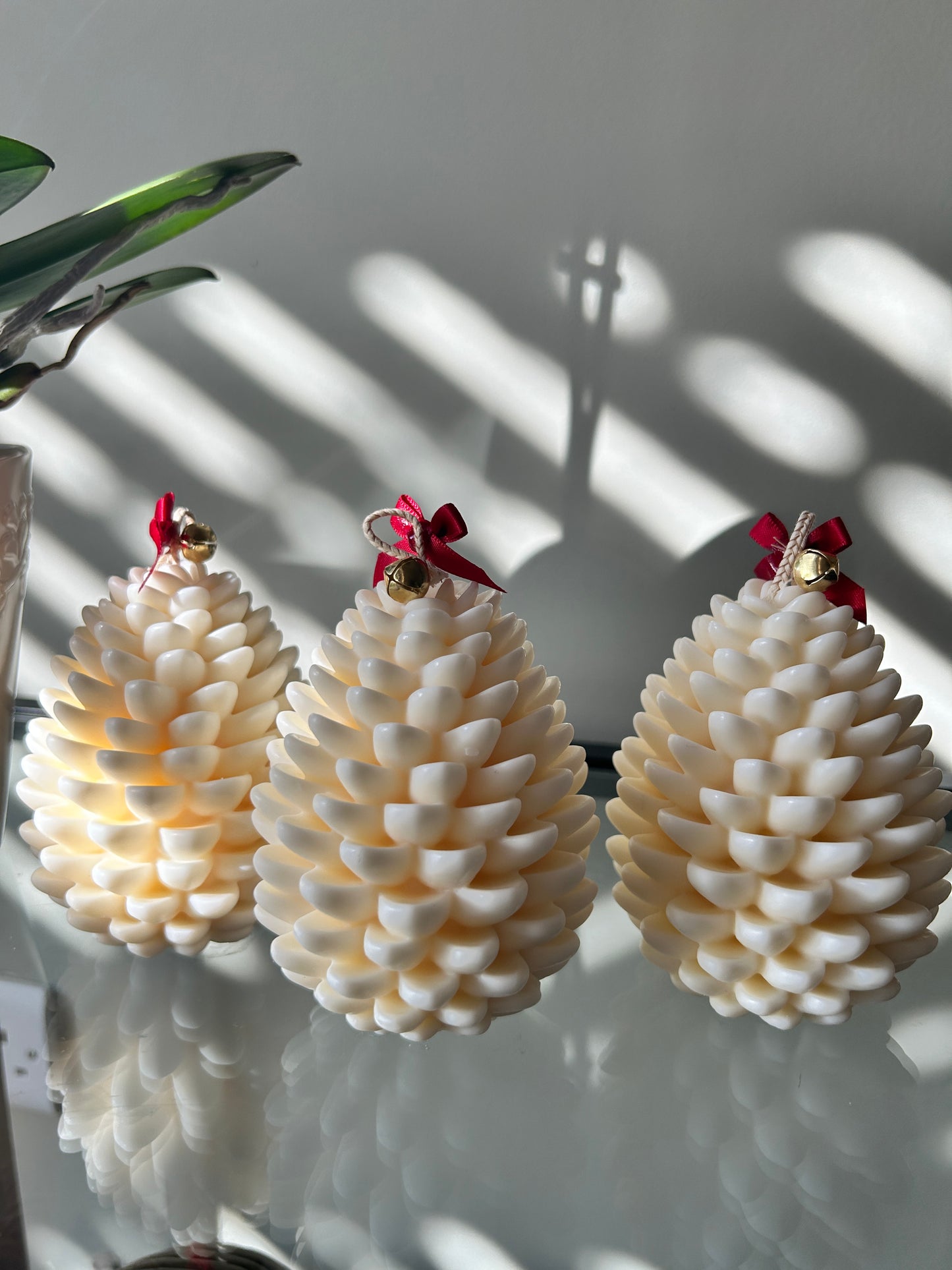 Handcrafted Winter Cone Candle