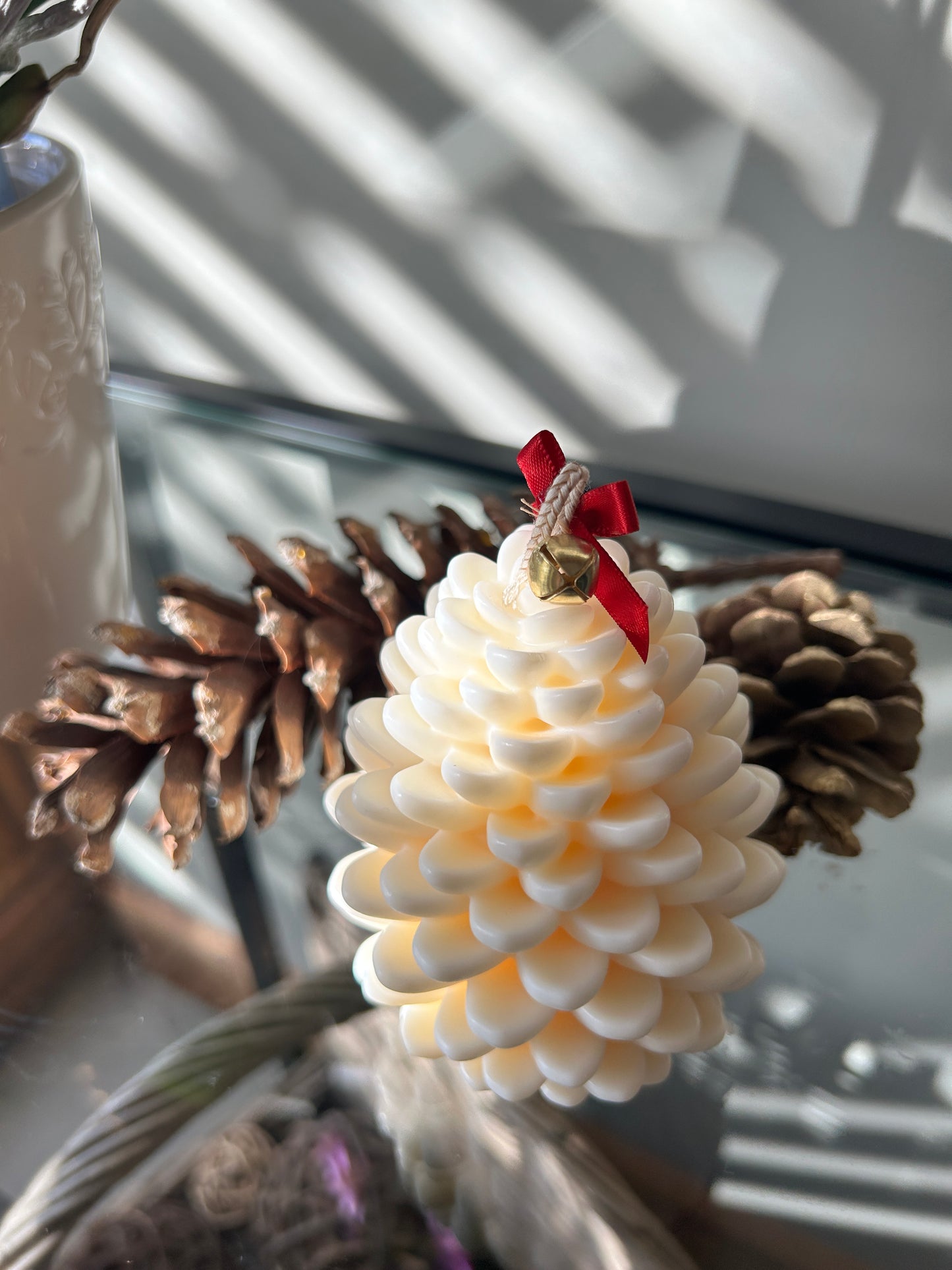 Handcrafted Winter Cone Candle